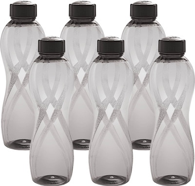 cello 1000 ml Plastic Bottle(Pack of 6, Grey)