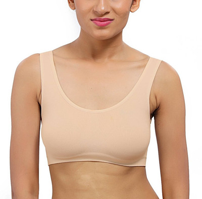 85% OFF on TRENDZINO by Essentials� Hot Slim Fit? Curves Padded Air Women  Training/Beginners Lightly Padded Bra(Beige) on Flipkart