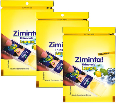 

Ziminta Mouth Freshener Orally Disintegrating Strips ( Sugar Free ) - 30 Strips (Lemon Flavour) - Pack Of 3 Strip(30 g)