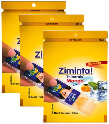 

Ziminta Mouth Freshener Orally Disintegrating Strips ( Sugar Free ) - 30 Strips (Mango Flavour) - Pack Of 3 Strip(30 g)