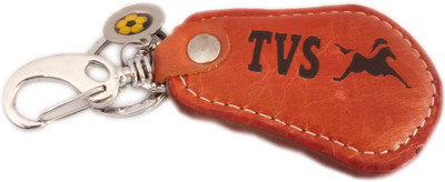 

MGP Fashion tvs brown leather gift,car,bike,couple,boy and girl key chain Key Chain(Brown)