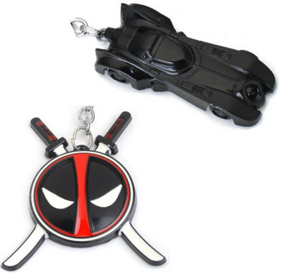 

MGP Fashion black batman car and deadpool combo bithday,gift,car,bike,couple,new design metal key chain Key Chain(Multicolor)