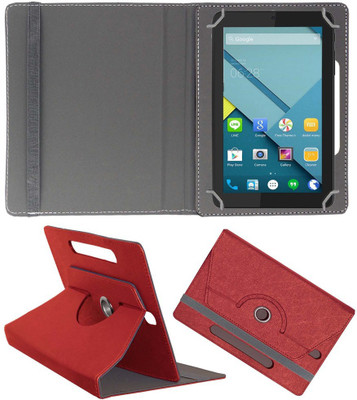 ACM Book Cover for Micromax Canvas Tablet P290 7 inch Designer Rotating Case(Red, Pack of: 1)