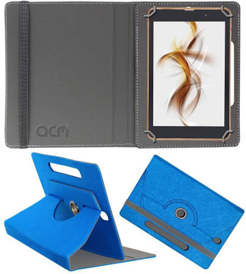 ACM Book Cover for iBall Slide Nimble 8 inch Designer Rotating Case(Blue, Cases with Holder, Pack of: 1)