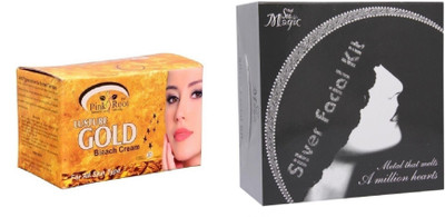 

Pink Root Gold Bleach 250g and Nature's Essence Silver Facial Kit 180g(Set of 2)