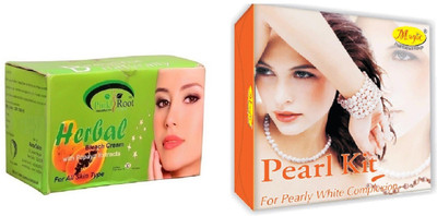 Pink Root Herbal Bleach 250g and Nature's Essence Pearl Kit 180g(Set of 2)
