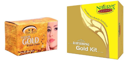 

Pink Root Gold Bleach 250g and Nature's Essence Ravishing Mini Gold Kit 52g + 60ml(Set of 2)