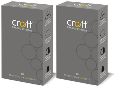 

Crott india's first re-Energized dotted condom with 2 Wine Flavour Condom(Set of 2, 20S)