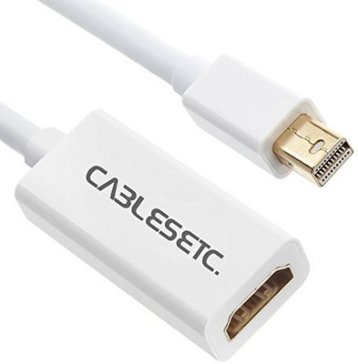 

CABLESETC 445 HDMI Adapter(Compatible with Apple Macbook iMac, White Mini Display Port To HDMI)