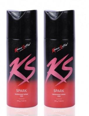 

KamaSutra KS SPARK Body Spray - For Men & Women(300 ml, Pack of 2)