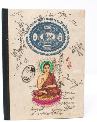

Craft Club Regular Journal(100% Handmade Recycled Cotton Paper Journal in Old Stamp Buddha Print, Multicolor)