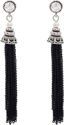 Metal hanging hot sale earrings