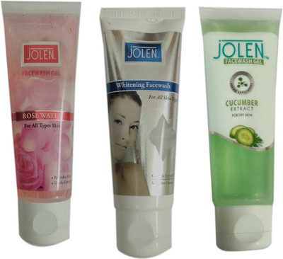 

Jolen WHITENING FACE WASH GEL 60 GM +CUCUMBER EXTRACT FACE WASH GEL 60 GM +ROSE WATER EXTRACT FACE WASH GEL 60 GM Face Wash(60 g)