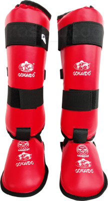 

GOKAIDO SHIN GUARD WITH FOOT COVER MMA Shin Guard(M, Red)