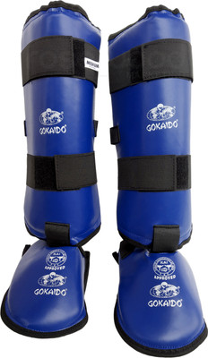 

GOKAIDO SHIN GUARD WITH FOOT COVER MMA Shin Guard(Small, Blue)
