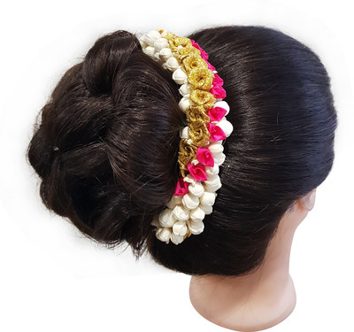 

Majik Good Quality Artificial Gajra | Bridal Juda Flower Gajra | Bridal Hair Accessories For Wedding Traditional For Girls And Women Hair Chain(Multicolor)