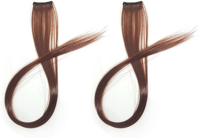 

INAAYA Synthetic Extensions For Women In Clip | Streaks Extension For Girls | On Highlighter Pieces | Extensions for Women ( Set of 2 Pc) (Burgundy) Hair Extension