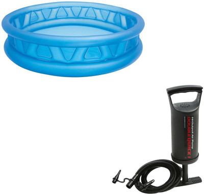 

BE YOU OWN LABEL BYOL SOFT SIDE BATH TUB POOL FOR KIDS WITH PUMP Inflatable Pool(Blue)