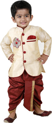 

SELECT Boys Festive & Party Kurta and Dhoti Pant Set(Beige Pack of 1