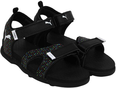 

Puma Boys & Girls Velcro Sports Sandals(Black, Black-white
