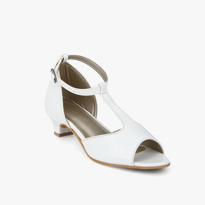 

Glitzy Galz Girls Sling Back Heels(White, Whtite