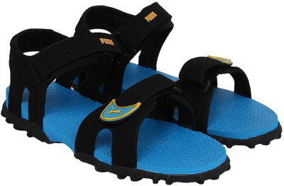 

Puma Boys & Girls Velcro Sports Sandals(Blue, Puma black-electric blue lemonade