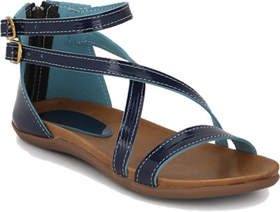 

Glitzy Galz Girls Buckle Flats(Blue