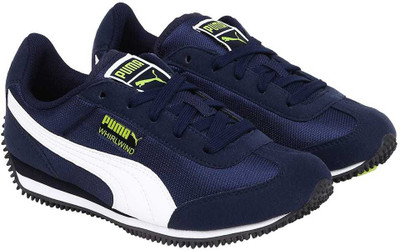 

Puma Boys & Girls Lace Sneakers(Blue, Peacoat- white