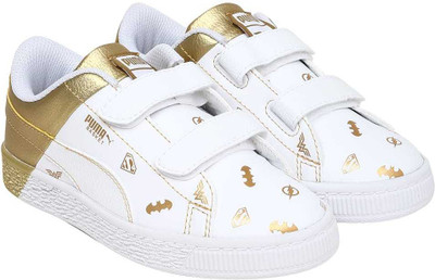 

Puma Boys Lace Sneakers(White, White- white- team gold
