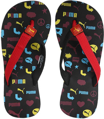 

Puma Boys & Girls Slip On Slipper Flip Flop(Red, Red blast-puma black-ultra yellow