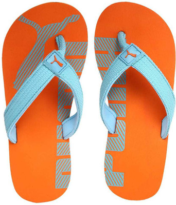

Puma Boys & Girls Slip On Slipper Flip Flop(Blue, Island paradise-vibrant orange