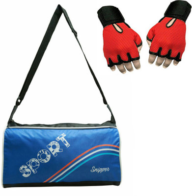 

Snipper Combo of Sports Gym Bag and Gloves(Blue&Red) Gym & Fitness Kit
