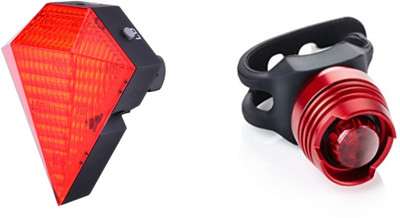 

SHIVEXIM 8LED Cycling Safety Bicycle Rear Lamp and A010 LED Front Light LED Front Rear Light Combo(red)