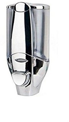 

Zahab Handy Home Container Shower Tool Bathroom Kitchen Soap Shampoo Dispenser Wall Mount Hold 350 ml Soap, Shampoo, Conditioner Dispenser(Clear, Silver)