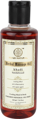 

Khadi Natural AYURVEDIC SANDALWOOD MASSAGE OIL PARABEN MINERAL OIL FREE(210 ml)