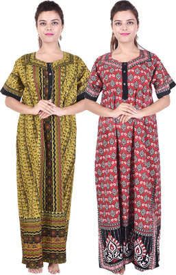 Mudrika Women Nighty(Multicolor)