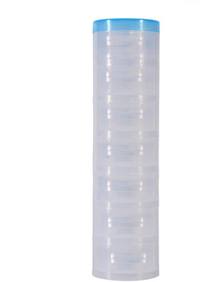 

Inditradition 7 7 Day, 3 Times a Day Compact Round Pill Box - Medication Storage Pill Box(White)
