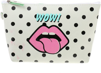 

MK Waterproof CosmeticPouch Travel Case Make up Bag Tongue Cosmetic Bag(White)