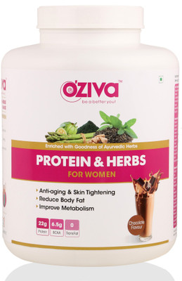 

OZiva Protein & Herbs for Women, Whey Protein Powder with Ayurvedic Herbs - 2.5Kg/5.5lbs (Chocolate) Whey Protein(2500 g, Chocolate)