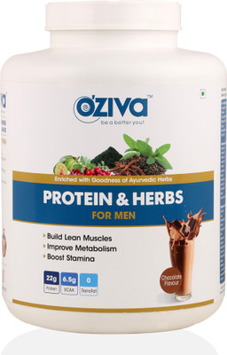 

OZiva Protein & Herbs for Men, Whey Protein Powder with Ayurvedic Herbs - 2.5Kg/5.5lbs (Chocolate) Whey Protein(2500 g, Chocolate)