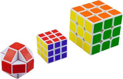 TALKING GANESHA Combo Stickerless Rubik Magic Cube set of 3 (multicolor)(2 Pieces)