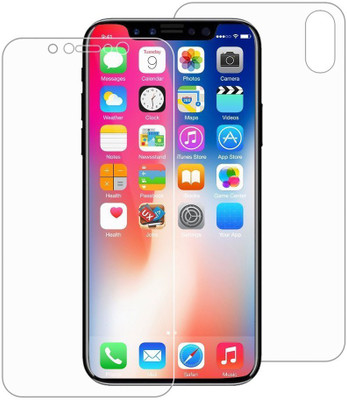 nzon Front and Back Screen Guard for Apple iPhone X(Pack of 2)