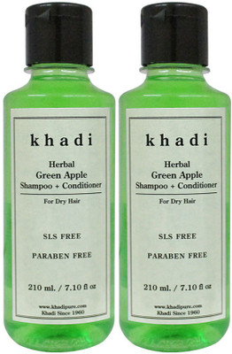 

Khadi Herbal Green Apple Shampoo + Conditioner SLS-Paraben Free(420 ml)