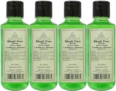 

Khadi Pure HERBAL GREEN APPLE CONDITIONER+SHAMPOO SLS FREE & PARABEN FREE(840 ml)
