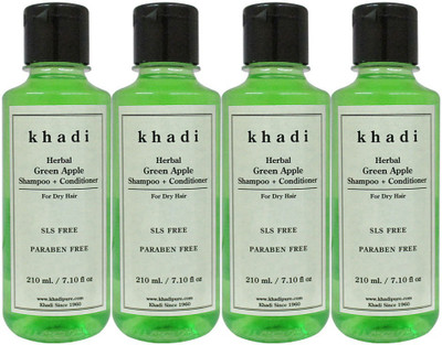 

Khadi Herbal Green Apple Shampoo + Conditioner SLS-Paraben Free(840 ml)
