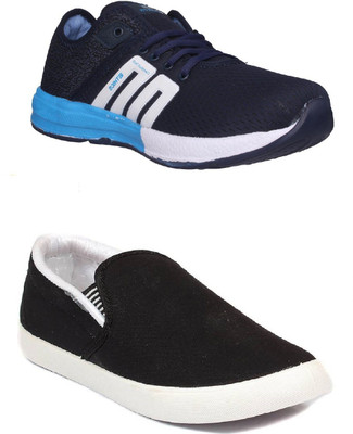 

STYLIVO Combo Pack of Sports Shoe With Loafer For Men's Casuals For Men(Blue, Black, White