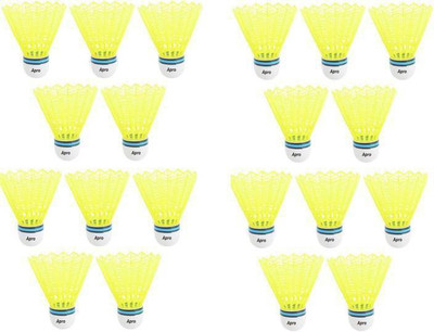 

N.VCOMMUNICATION24X7 BEST QUALITY NYLON SHUTTLE COCK Nylon Shuttle - Yellow(Medium, 77, Pack of 20)