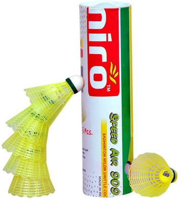 

Niro Shuttlecock Nylon Shuttle - Green, Yellow(Medium, 77, Pack of 6)