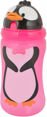 

Mummamia Penguin Ergonomic Spill-Proof Water Sipper Bottle (Pink)(Pink)