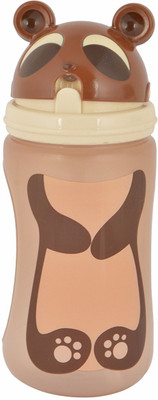 

Mummamia Grizzly Bear Ergonomic Spill-Proof Water Sipper Bottle (Bown)(Brown)